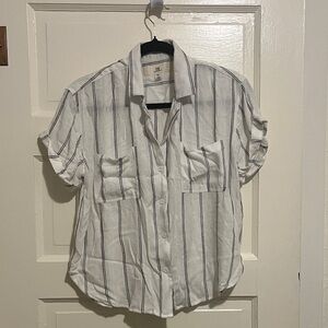 Striped Button Down Blouse
